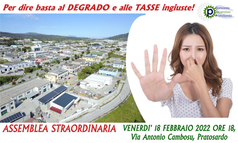 ASSEMBLEA STRAORDINARIA CONSORZIO OPERATORI PRATO SARDO 18/02/2022