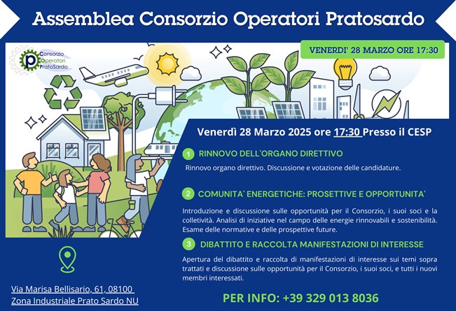 ASSEMBLEA CONSORZIO OPERATORI PRATO SARDO 28/03/2025